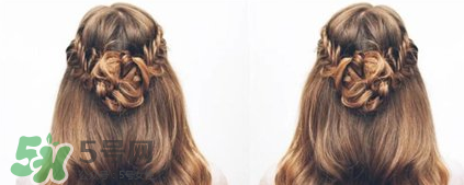 半编鱼尾花头教程图解_半编鱼尾辫的编法图解